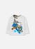 T-shirt garçon en maille imprimé singes snowboard Blanc 2 - vertbaudet enfant 