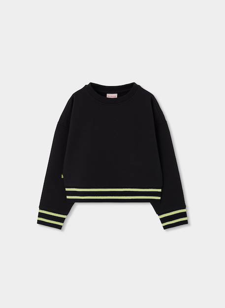 Sweatshirt pour fille Noir 2 - vertbaudet enfant 