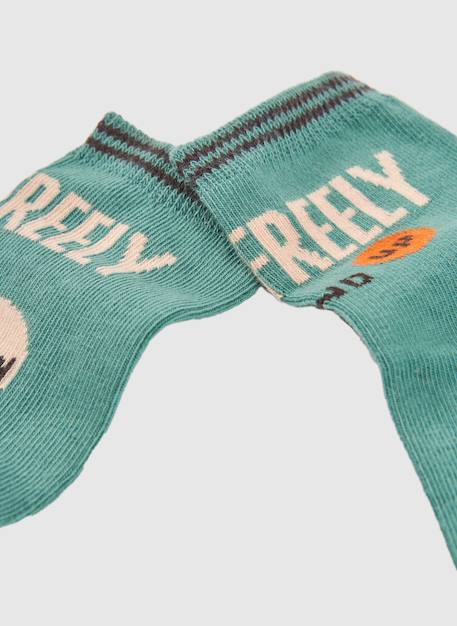 Pack de chaussettes en coton Vert 4 - vertbaudet enfant 