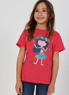 -T-shirt fille coton avec imprimé