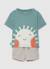 Ensemble bébé t-shirt et short en coton Vert 3 - vertbaudet enfant 
