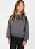 Sweat-shirt fille en molleton imprimé léopard Gris 1 - vertbaudet enfant 