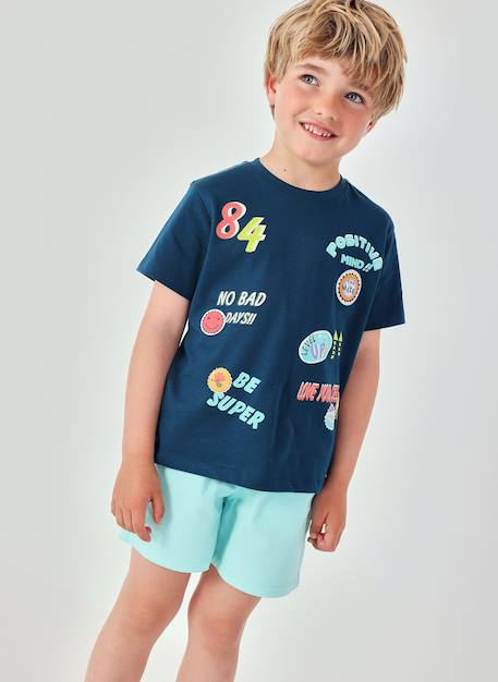 Bermuda garçon en coton Vert 1 - vertbaudet enfant 