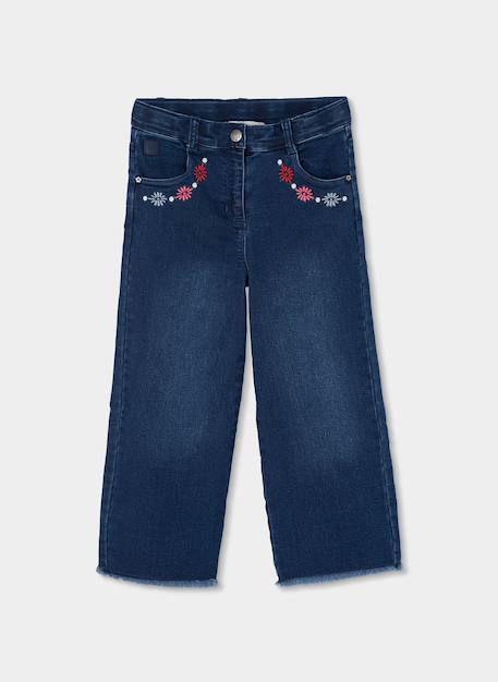 Pantalon fille en denim Bleu 2 - vertbaudet enfant 