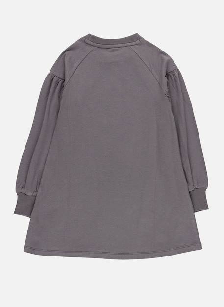 Robe fille en maille imprimé Gris 4 - vertbaudet enfant 