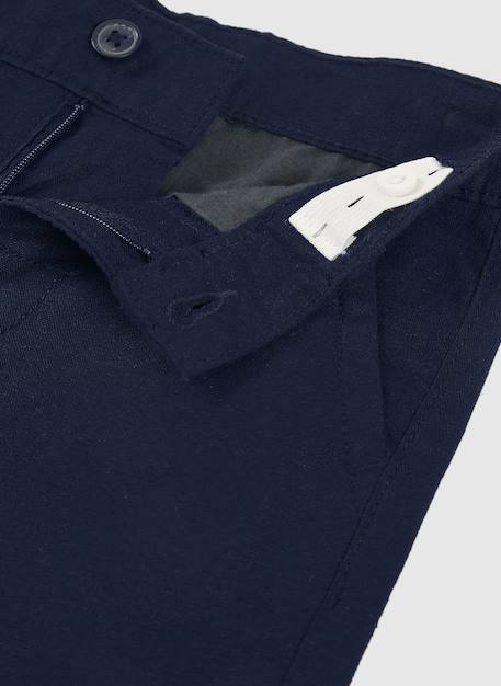 Pantalon garçon lin Bleu 3 - vertbaudet enfant 