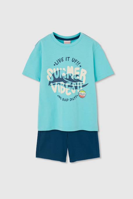 Ensemble t-shirt et short coton Vert 3 - vertbaudet enfant 