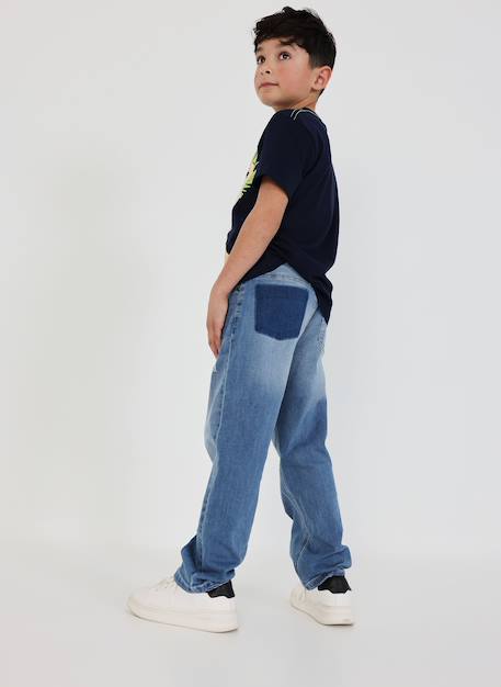 Pantalon enfant denim Bleu 2 - vertbaudet enfant 