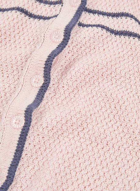 Gilet en maille pour fille Rose 4 - vertbaudet enfant 