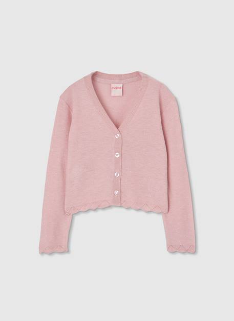 Gilet en coton Rose 1 - vertbaudet enfant 