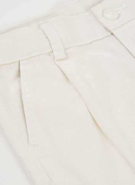 Pantalon enfant lin Blanc 4 - vertbaudet enfant 