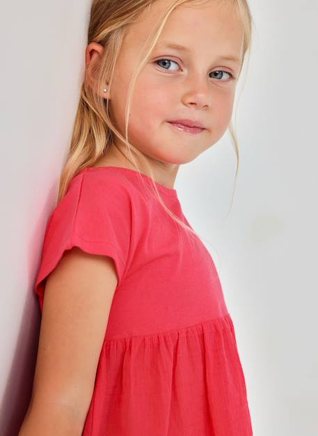 Fille-T-shirt, sous-pull-T-shirt fille coton