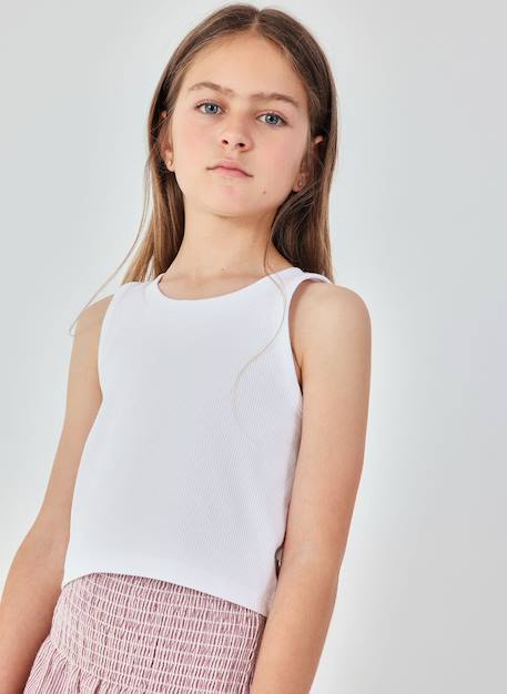 Top basique Blanc 1 - vertbaudet enfant 