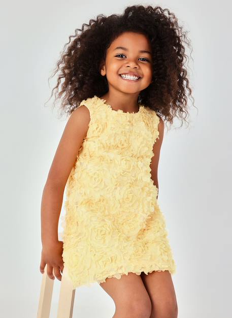 Robe en tulle Jaune 1 - vertbaudet enfant 