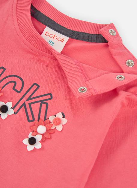 T-shirt fille en maille imprimé fleurs Pink 4 - vertbaudet enfant 