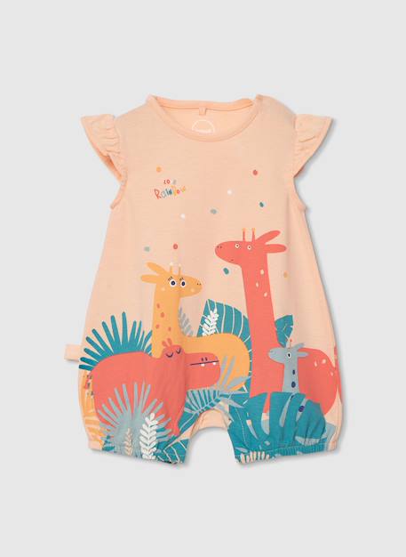 Barboteuse en coton Orange 2 - vertbaudet enfant 
