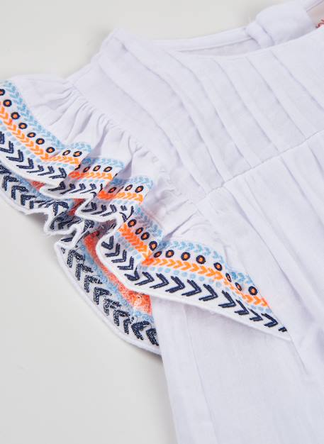Blouse fille Blanc 4 - vertbaudet enfant 