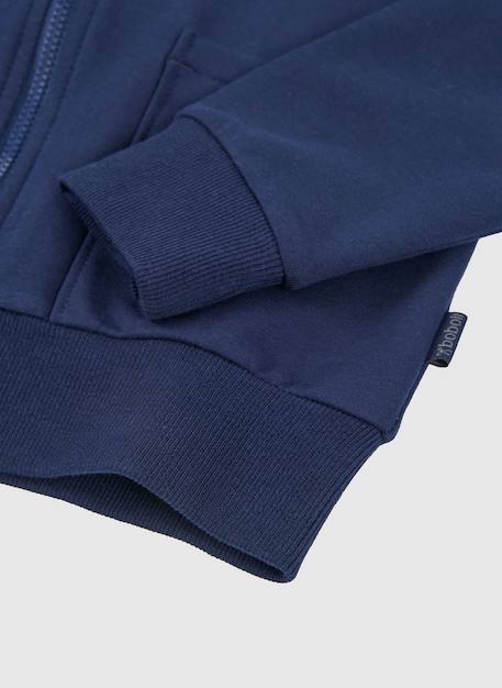 Sweat à capuche zippé Bleu 4 - vertbaudet enfant 