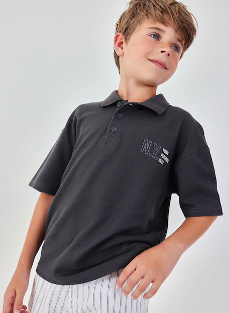 Polo enfant Gris 1 - vertbaudet enfant 