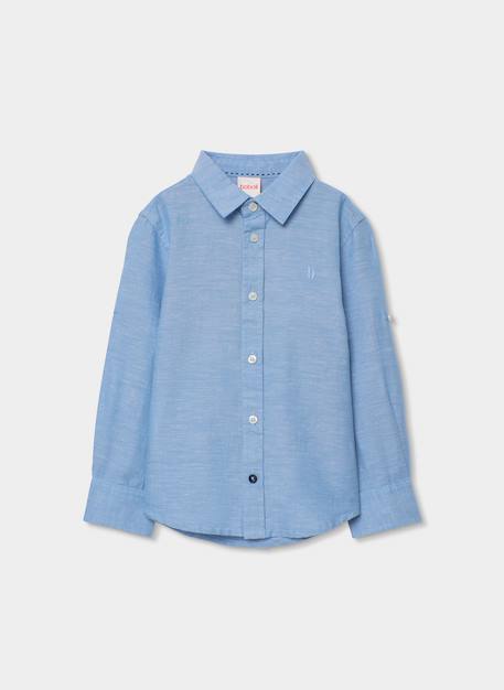 Chemise en lin Bleu 2 - vertbaudet enfant 
