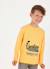 T-shirt en maille garçon imprimé chat Jaune 1 - vertbaudet enfant 