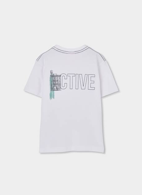 T-shirt en coton pour enfant Blanc 3 - vertbaudet enfant 