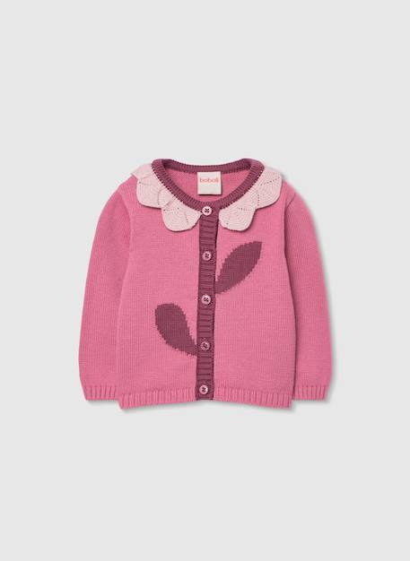 Gilet bébé tricot Rose 2 - vertbaudet enfant 