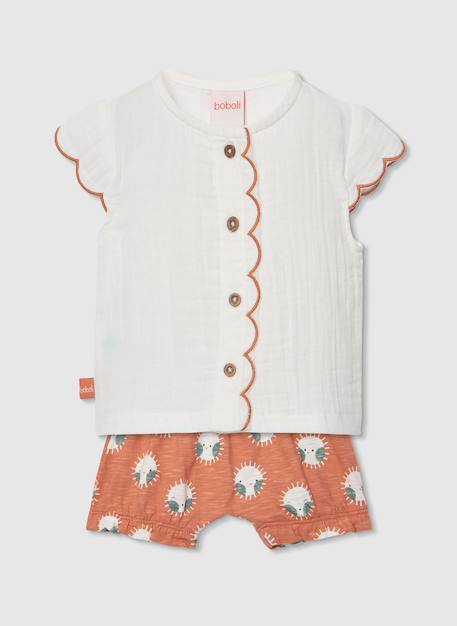 Ensemble bébé en coton Blanc 2 - vertbaudet enfant 