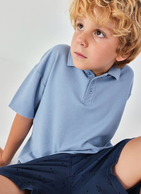 Polo enfant coton Bleu 2 - vertbaudet enfant 