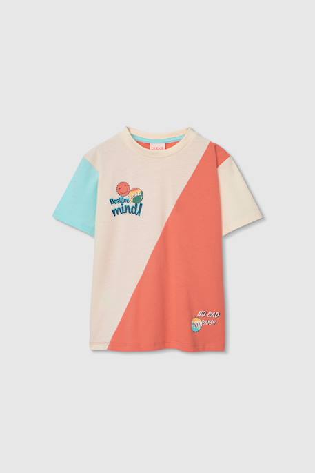 T-shirt enfant coton block Orange 2 - vertbaudet enfant 