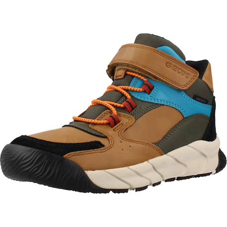 Bottes garçon en cuir flexyper pro Bleu c0033+Marron c2ga3+Marron c6fn6 10 - vertbaudet enfant 