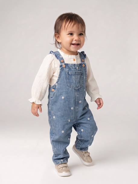 Salopette bébé denim stone 1 - vertbaudet enfant 