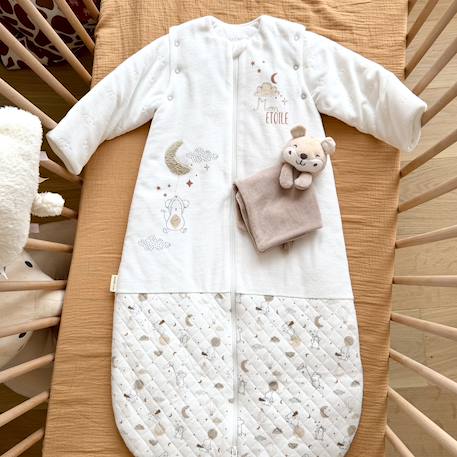 Gigoteuse hiver en velours avec manches amovibles eliah Ecru 6 - vertbaudet enfant 