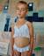 Maillot de bain 2 pièces à rayures ethniques et volants b&s Blanc 2 - vertbaudet enfant 