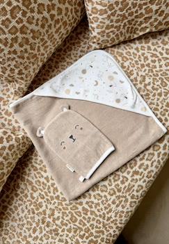 Linge de maison et décoration-Linge de bain bébé-Cape de bain et gant bébé eliah