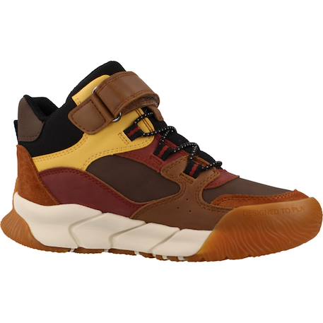 Bottes garçon en cuir flexyper pro Bleu c0033+Marron c2ga3+Marron c6fn6 17 - vertbaudet enfant 