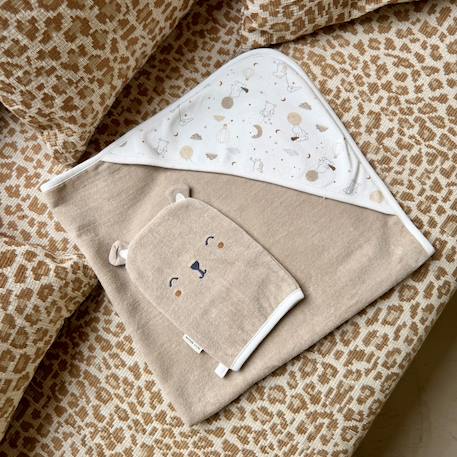 Cape de bain et gant bébé eliah Ecru 5 - vertbaudet enfant 