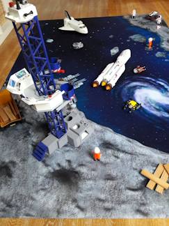 Linge de maison et décoration-Décoration-Tapis-Tapis de jeu enfant "Odyssée Spatiale" - fabriqué en France