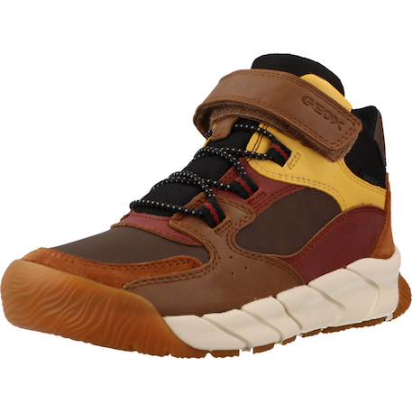 Bottes garçon en cuir flexyper pro Bleu c0033+Marron c2ga3+Marron c6fn6 16 - vertbaudet enfant 