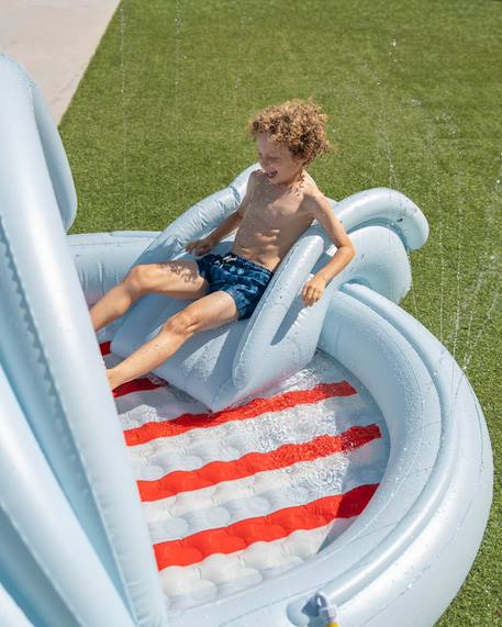 Centre de jeux aquatique enfant avec toboggan Bleu 2 - vertbaudet enfant 