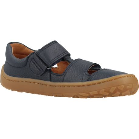 Sandale enfant cuir à scratch Bleu 5 - vertbaudet enfant 