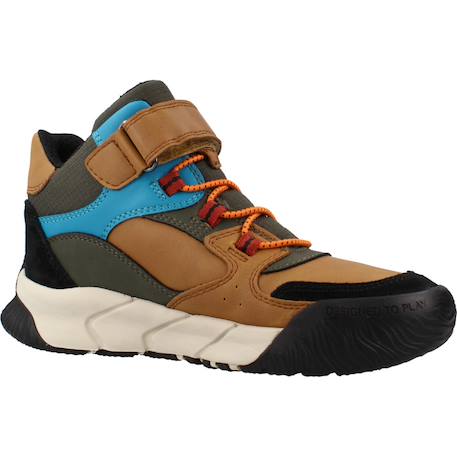 Bottes garçon en cuir flexyper pro Bleu c0033+Marron c2ga3+Marron c6fn6 11 - vertbaudet enfant 