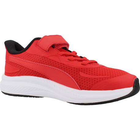 Baskets enfant garçon en textile Rouge red 5 - vertbaudet enfant 