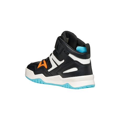 Baskets montantes à scratch Blanc c0050+Noir c0038+Noir orange 16 - vertbaudet enfant 