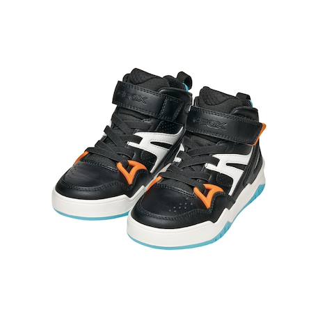 Baskets montantes à scratch Blanc c0050+Noir c0038+Noir orange 15 - vertbaudet enfant 