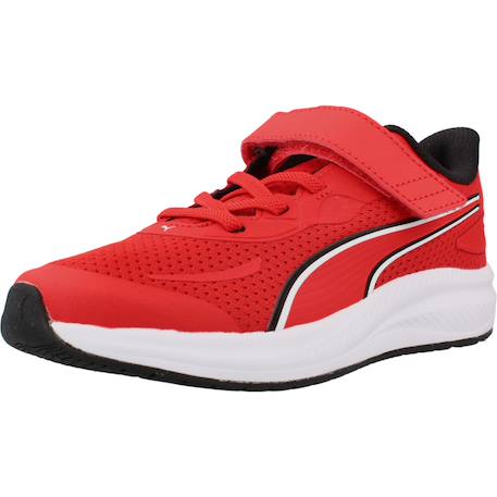 Baskets enfant garçon en textile Rouge red 4 - vertbaudet enfant 
