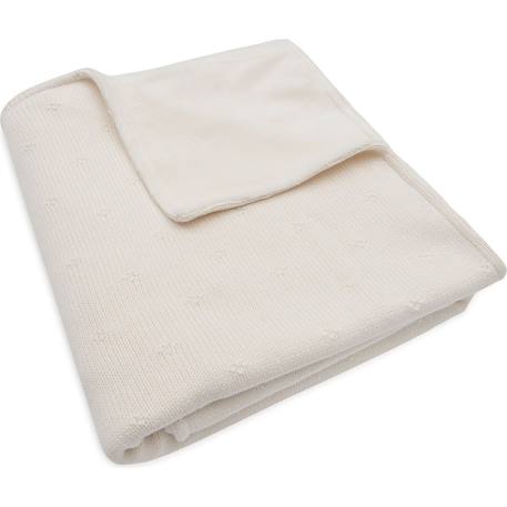 Couverture berceau cosy knit en coton Ecru+Ivoire+Vert d'eau 1 - vertbaudet enfant 