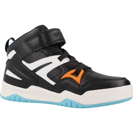 Baskets montantes à scratch Blanc c0050+Noir c0038+Noir orange 11 - vertbaudet enfant 