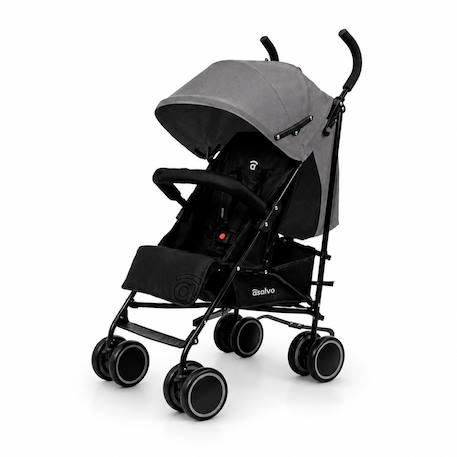 Poussette ultra légère Tokio Compacte, Pliable & Confortable Gris et noir 1 - vertbaudet enfant 