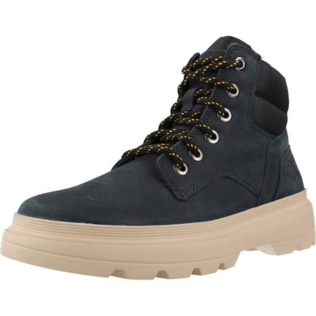 Bottes garçon modèle j kiddartah boy Bleu c0045+Marron c6002 4 - vertbaudet enfant 